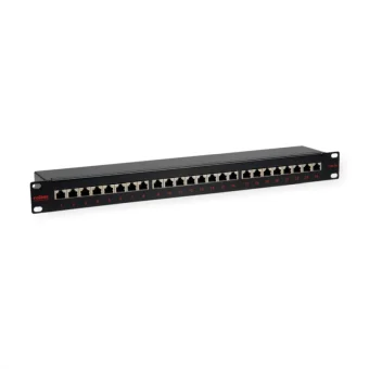 Roline Cat.5e/Class D 19" Patch Panel 24-porta STP, crni