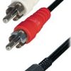 Transmedia Cable 2x RCA-plug - 3,5 mm stereo plug, 3m