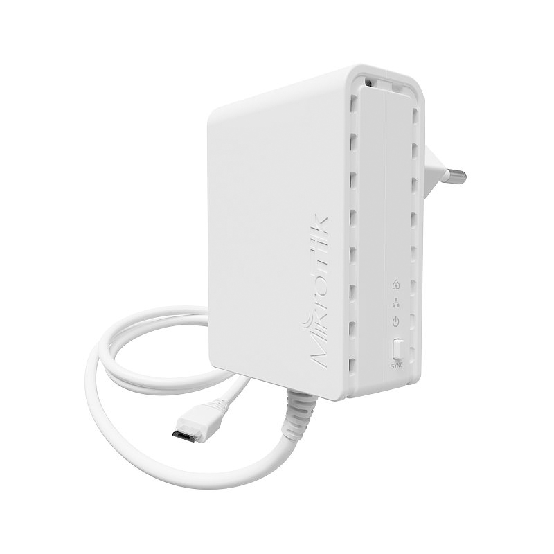 Mikrotik PL7400, PWR-LINE napajanje, microUSB konektor, Type C plug