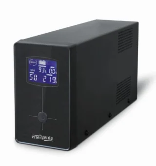 Gembird UPS with USB and LCD display, 1500 VA, black