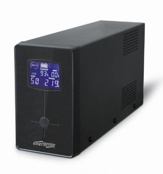 Gembird UPS with USB and LCD display, 1500 VA, black