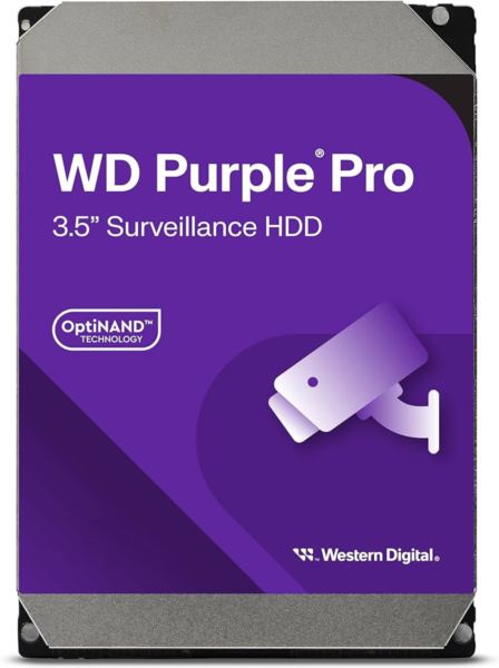 Western Digital 12 TB 3,5" HDD, 7200 RPM, WD Purple Pro, 256MB