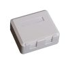 EuroLan modular UTP socket on surface, for 2x keystone, white, without keystones
