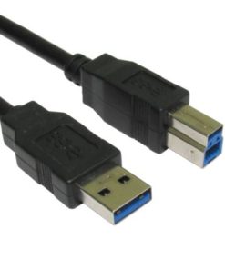 NaviaTec USB 3.0 A muški na B muški kabel, 1,8m, crni