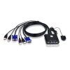 Aten 2-port USB VGA KVM Switch sa kablovima (CS22U)