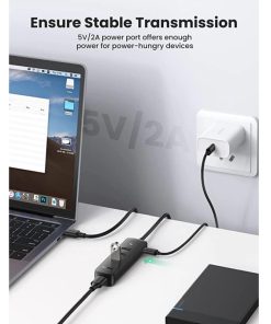 UGREEN 4-portni USB-A HUB 4×USB-A 3.0, 1.0m, crni