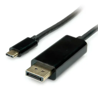 Roline VALUE USB-C - DP kabel, M/M, 2.0m, crni