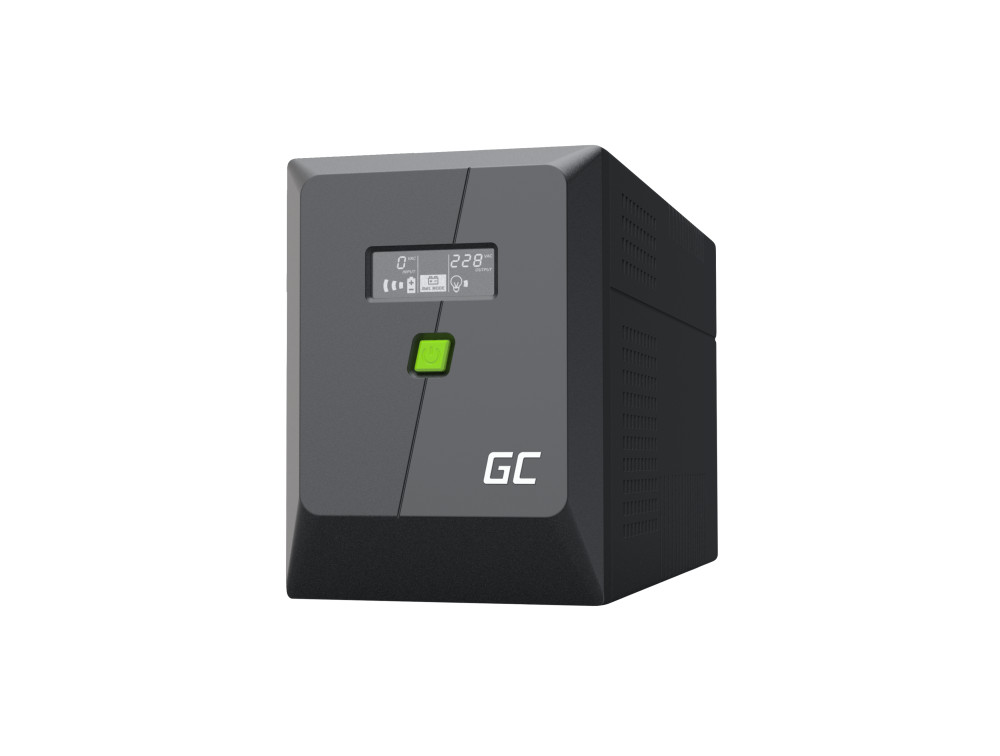Green Cell UPS (UPSLM1200) 2000VA/1200W, Modified sine wave, Line Interactive AVR, LCD