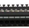 Masterlan patch panel 19" 24xRJ45, Cat6, 1U, with tie bar, black