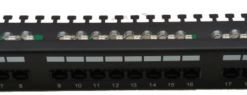 Masterlan patch panel 19" 24xRJ45, Cat6, 1U, with tie bar, black