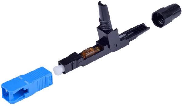 NFO Connector - fiber optic fast connector, SM 9 125, SC UPC