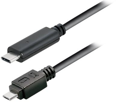 Transmedia USB type C plug - USB 2.0 type B Micro B plug, 1,0 m