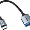 Vention USB 3.0 C Male to A Female OTG Cable 0.15M Gray Aluminum Alloy Type