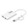 Roline USB Type A/C adapter, 2x DP, with DisplayLink, 4K60