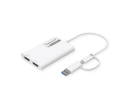Roline USB Type A/C adapter, 2x DP, with DisplayLink, 4K60