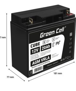 Green Cell (AGM10) baterija AGM 12V/20Ah