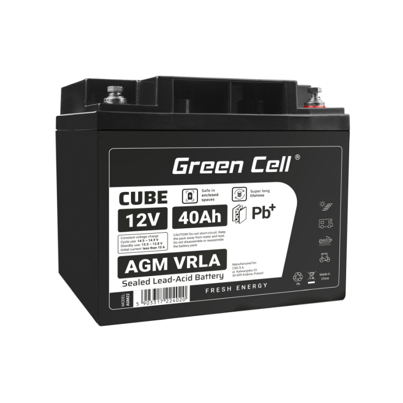 Green Cell (AGM22) baterija AGM 12V/40Ah