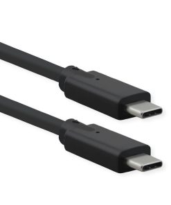 Roline USB 3.2 Gen 2x2 kabel, USB-C - USB-C, M/M, PD 20V5A, 20 Gbit/s, crni, 1.0m