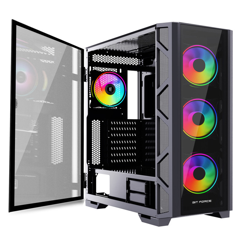 Bit Force GIANT ARGB-TG4 Gaming E-ATX, Full-Tower kućište bez napajanja, crno