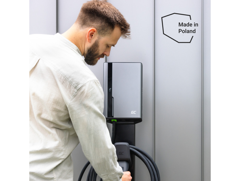 Green Cell (EVGC021B2275) HabuDen 22kW 32A, punjač Tip 2 za punjenje električnih vozila i Plug-In hibrida, 7.5m, GC App, BT/WiFi