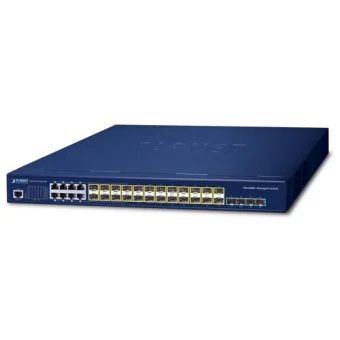 PLANET Layer 3 16-Port 10/100/1000X SFP + 8-Port Gigabit TP/SFP+ 4-Port 10G SFP+ Stackable Managed Switch