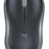 Logitech M185 bežični optički miš, siva