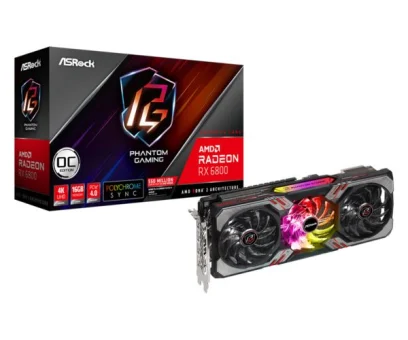 Asrock Radeon RX 6800 Phantom Gaming D 16G OC, 16GB GDDR6
