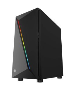 Bit Force RIPPER RGB-2 Midi Tower RGB Gaming PC ATX kućište bez napajanja, crno