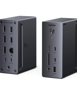 UGREEN Revodok Pro 14-u-1 USB-C, 2×DP, G-LAN, 2×USB-C (10Gbps), 2×USB-A (5Gbps)/1×USB-A (10Gbps), SD/TF, Audio, 100W PD