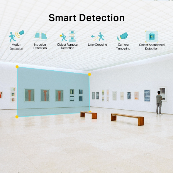 TP-Link vanjska 4MP Turret Network Camera H.265+/H.265/H.264+/H.264, 1/3" Progressive Scan CMOS, Color/0.01 Lux@F2.2, 0 Lux with IR, 25fps/30fps (2560x1440,2304x1296,2048x1280, 1920x1080,1280x720)