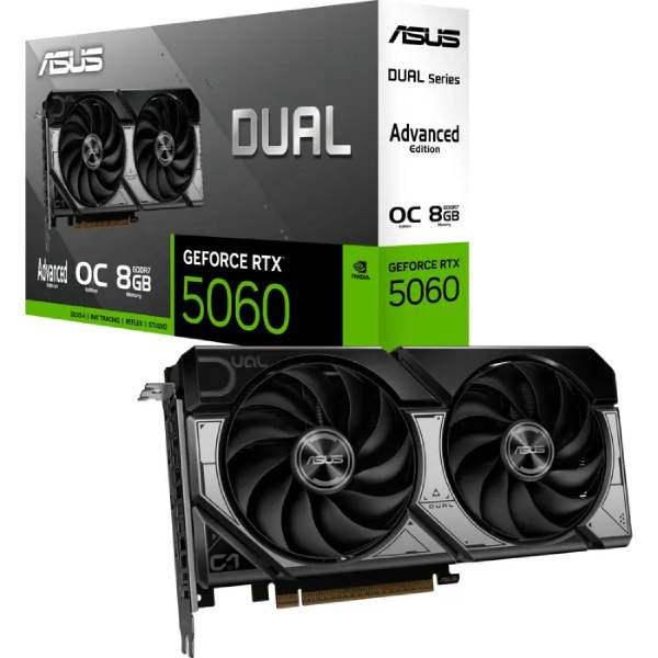 Asus Dual GeForce RTX5060 Advanced OC, 8GB GDDR7