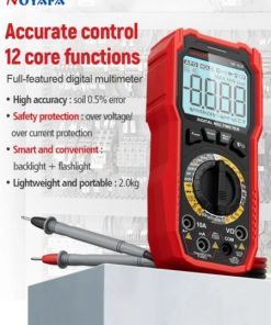 NOYAFA NF-628 6000-Count Digital Multimeter with NCV, 1000V DC 750V AC, 10A