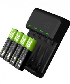 Green Cell punjač VitalCharger + 4x baterije AA 2000mAh Ni-MH