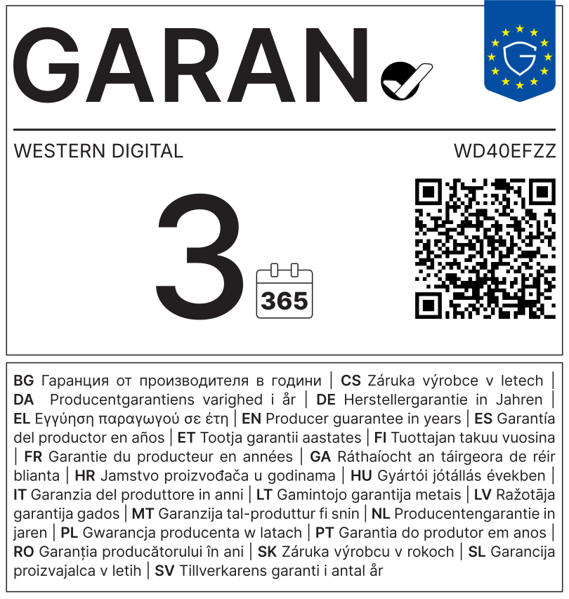 Western Digital Red Plus 4TB SATA3, 5400rpm, 128MB cache (WD40EFZZ)