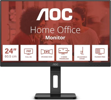 AOC 24E3QAF 23,8", VGA, HDMI, DP, zvuč., HAS