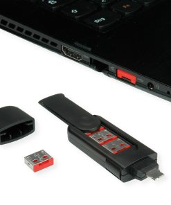 Roline USB TIP A port blokator, 4×blokator/1×ključ