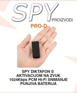 SPY DIKTAFON S AKTIVACIJOM NA ZVUK I Hi-Fi SNIMANJEM PRO-D