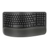 Logitech Wave Keys Ergonomic Wireless Keyboard, Graphite, DE