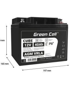Green Cell (AGM22) baterija AGM 12V/40Ah