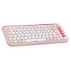 Logitech POP Icon Keys, bež. tipkovnica, roza