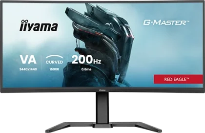 IIYAMA 34" GCB3484WQSU-B2 UWQHD (3440×1440) VA Curved 1500R 21:9, HDR400, 200Hz, 450 cd/m2, 4000:1, 0.6ms, 2×HDMI/DP, 2×USB-A/2×USB-C, PiP, DUAL MODE, zvučnici