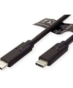 Roline USB 3.2 Gen 2x2 kabel, USB-C - USB-C, M/M, PD 20V5A, 20 Gbit/s, crni, 1.0m