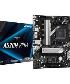 Asrock MB A520M PRO4, S. AM4, DDR4/4733+(OC), PCIe 3.0, G-LAN, VGA/HDMI/DP, mATX