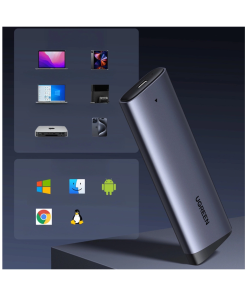 UGREEN vanjsko kućište CM767, SSD M.2 2230-2280 B&M-Key, NVMe, USB C 3.2, 10 Gbps, srebrno