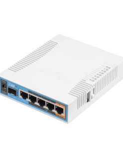 Mikrotik RB962UiGS-5HacT2HnT, hAP ac 720MHz CPU, 128MB RAM, 5×G-LAN, (2.4Ghz/5Ghz) 802.11b/g/n/ac, 3 chain, integrire antene, SFP, USB, plastično kućište, PSU, RouterOS L4