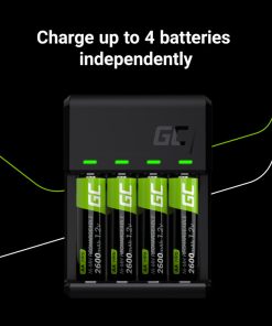 Green Cell punjač Ni-MH, AA i AAA baterija, Micro USB & USB-C port