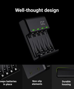 Green Cell punjač VitalCharger + 4x baterije AAA 800mAh Ni-MH
