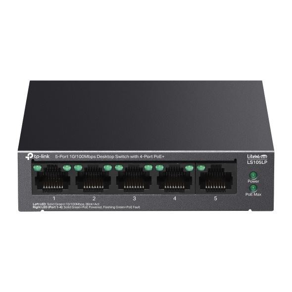 TP-Link 5-Port Gigabit Desktop Switch with 4-Port PoE | LS105GP