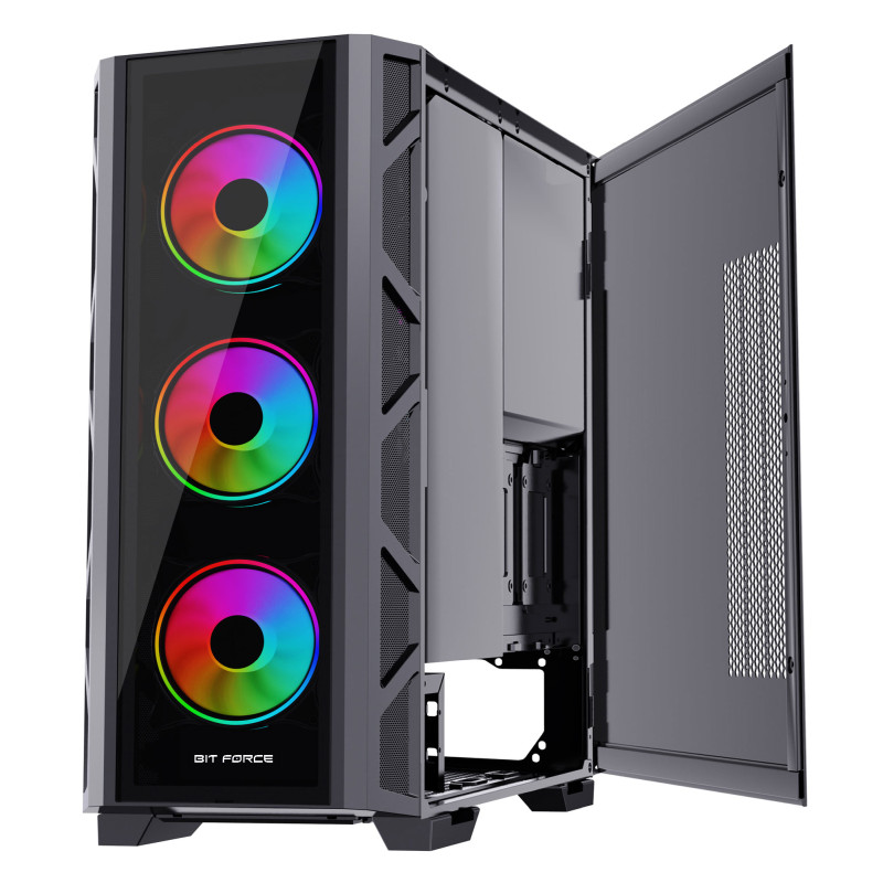 Bit Force GIANT ARGB-TG4 Gaming E-ATX, Full-Tower kućište bez napajanja, crno