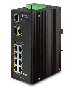 Planet Industrial 10-Port (8x 1GbE RJ45 36W Port POE (240w) 2x 100 1000 SFP Slots), L2 Managed Switch (-40 to 75 C)